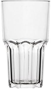 Blazun PS-A23 Unbreakable Polycarbonate Large Batida Highball Barware (Set of 6), 15.5 oz, Clear