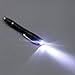 HDE Retractable Ballpoint Ink Pen with Flashlight Rubber Tip Precision Stylus for Capacitive Touch Screen Devices (Black)