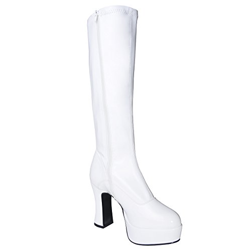 platform white gogo boots