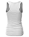 JJ Perfection Women's Knit Racer Back Tank Top White L