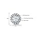Gem Stone King 925 Sterling Silver Round 6MM Gemstone Birthstone Removable Jacket Stud Halo Earrings for Women