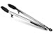 GEEKHOM Barbecue Tongs Grilling Tong for Cooking with Silicone Tips and Locking Head, Non-Slip Non-Stick Kitchen Tong BBQ Tool for Grills Smokers Salad (16 Inch)