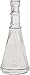 Luna Bazaar Small Vintage Glass Bottle Set (7-Inch, Brooklyn Design, Clear, Set of 6) - Flower Bud Vases Bulk - for Home Decor and Wedding Centerpieces