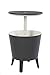 Keter Cool Bar Modern Smooth Style with Legs Outdoor Patio Table with 7.5 Gallon Beer Cooler, Grey primary