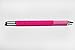 2PCS PACK 6 in 1 Screwdriver Tool Pen - Mini Multifunction Pen with Stylus, Flat and Phillips Screwdriver Bit, Bubble Level and inch cm Ruler all in one (Pink)