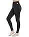 FitsT4 Sports Kids Performance Riding Tights Flex Knee Patch Breeches Girls Horse Equestrian Schooling Pants Black M