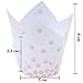 Ruisita 150 Pieces Tulip Baking Cups Pink Dot Gold Polka Dot Cupcake Liners Muffin Baking Cup for Birthday, Weddings, Anniversaries, Christmas, 2 Types (Gold, Pink)