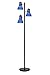 Aspen Creative 45002-3, 3-Light Adjustable Tree Floor Lamp, Modern Design in Black & Blue, 64