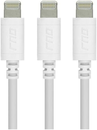 RND Apple Certified Lightning USB 10ft Cable (3-Pack) for iPhone (10/X/8/8 Plus/7/7 Plus/6/6 Plus/6S /6S Plus/5/5S/5C/SE) iPad (Pro/Air/Mini) and iPod Data Sync and Charge (10 feet/White)