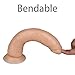 Slim Dildo with Suction Cup, BEING FETISH G Spot Realistic Penis Dildo 8.26 inch Anal Realistic Penis Harness Compatible Adult Sex Female Massage Masturbation Toys Strap for Women Flesh Skin Body Safe