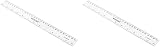 Westcott 12-Inch 300 mm Plastic Ruler Clear Pack of 2