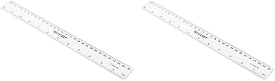 Westcott 12-Inch 300 mm Plastic Ruler Clear Pack of 2