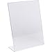 [6 Pack] Gibbar 8.5 x 11 Inches Slant Back Thick Clear Sign Holder Ad Frame