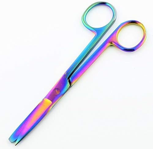 Dressing Scissors 14cm, First Aid, Vets, Pet Grooming, Nurses, Home Office Use (Blunt Blunt Str, Multi Color)