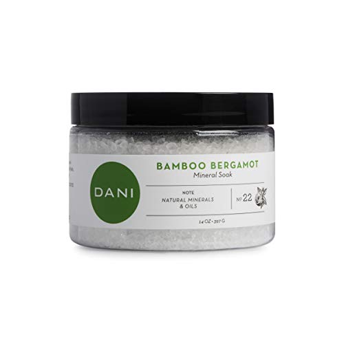 Natural Mineral Bath Salts by DANI Naturals – Refreshing Bamboo Bergamot Scent – For Men & Women – Moisturizing Spa Soak – 14 Ounces