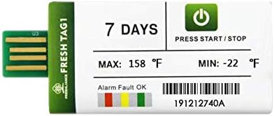 Freshliance 2packs USB Temperature Data Logger Recorder 129600 Points High Accuracy Cover 7days Single Trip Cold Chain Fresh Tag 1