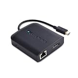 Cable Matters USB C Multiport Adapter (USB C Hub with DisplayPort 4K), 2X USB 2.0, Fast Ethernet, and 60W PD in Black - USB-C and Thunderbolt 3 Port Compatible for MacBook Pro and More