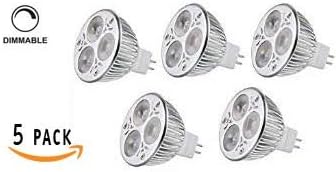 Sunco Lighting 5 Pack 6W LED MR16 Bulb, Dimmable, 375 Lumens, 3000K