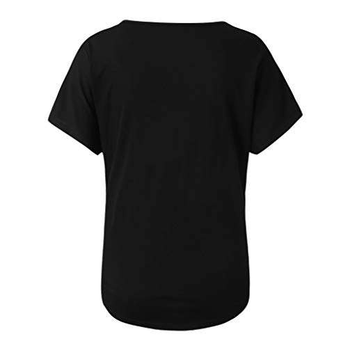 Long Sleeves T Shirt Women Casual Scoop Neck Loose Fit Solid Basic Tee T-Shirt Ladies Side Split Tunic Tops Black - Thumbnail 2