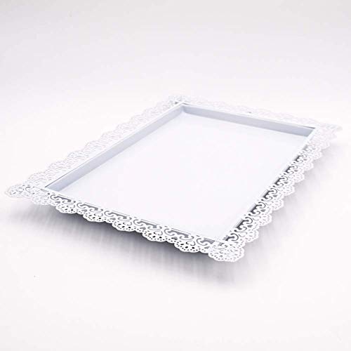 12 Set Metal Crystal Cake Holder Cupcake Stand Cake Dessert Holder with Pendants and Beads,Wedding Birthday Dessert Cupcake Pedestal Display,White (12) - Thumbnail 4