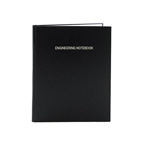 BookFactory Black Engineering Notebook 96 Pages (.25" Engineering