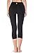 IUGA Capri Leggings with Pockets 4 Way Stretch Tummy Control Yoga Pants for Women