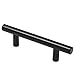 Probrico Flat Black Modern Cabinet Hardware Drawer Handle Kitchen Cupboard T Bar Pull Dresser Knobs Set 76mm/3