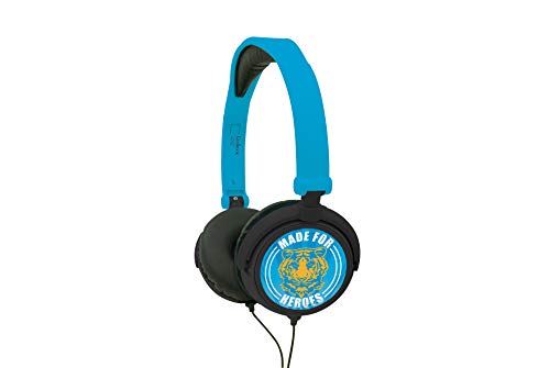 LEXIBOOK made for Heroes Stereo Headphone, Kids Safe, Foldable and Adjustable, Blue HP017BLH