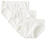 Hanes Women's Ultimate Cotton Stretch Hipster Panties White, 5 (Pack of 3)