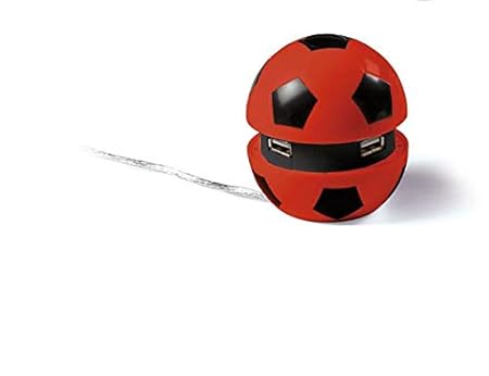 Junior star Pelota Fútbol Multi Hub USB-Forza Milan, Rojo y Negro ...