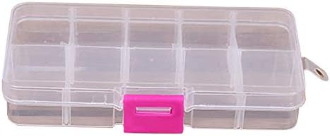 🏡10 Grids Adjustable Jewelry Beads Pills Nail Art Tips Storage Box Case Organizer