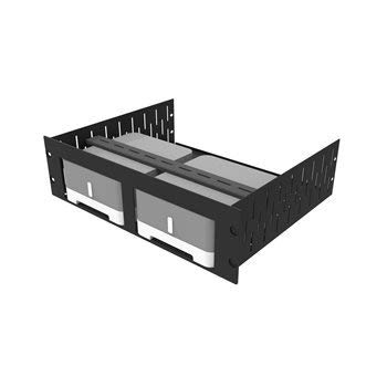 Penn Elcom 3U Rack Shelf & Faceplate For 2 x Sonos ZP120 (CONNECT:AMP) R1498/3UK-SONOSZP120