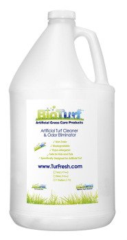 BioTurf BioS+ Artificial Turf Grass Concentrate Enzyme Cleaner and Pet Odor Eliminator - Removes Odors and Bacteria - Organic, Non-Toxic, Eco-Friendly (1 Gallon)