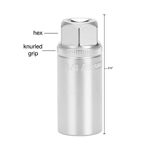 OEMTOOLS 22882 3/4 Inch Spark Plug Socket, Spark Plugs Socket