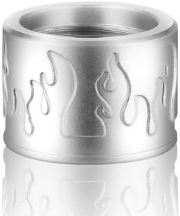 Thread Protector Flames Silver 1/2x28 fits 9mm 22lr