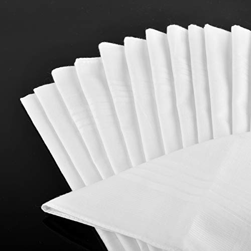 UMO Lorenzo Pocket Square Handkerchiefs for Men + Bulk Pack - Soft Reusable Tissues