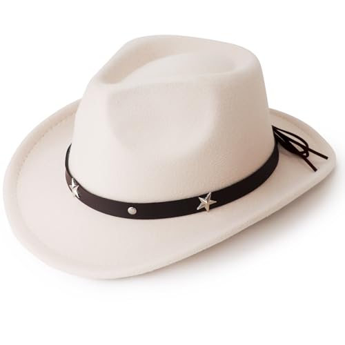 1 Pc Cowboy Hat: Beige 17-01