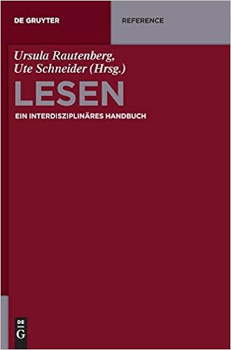 Lesen Ein Interdisziplinares Handbuch De Gruyter Reference Amazon De Rautenberg Ursula Schneider Ute Bucher