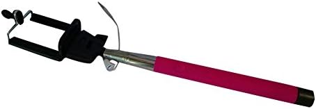 Selfie Stick Magnolia Traders Cable Take Pole No Battery No Wifi Needed with Built in Shutter Button for Iphone 4 4s 5 5c 5s 6 Samsung S4 S5 S6 Note2 Note3 Other Android Os (Pink)