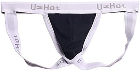 HuntDream Men's Underwear Cotton Jockstrap Thong for Men