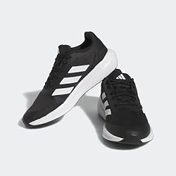 adidas Run Falcon 3.0 Shoe, Black/White/Black, 2 US