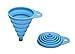 Rienar 2PCS Beautiful And Portable/Mini Kitchen Silicone Collapsible/Folding/Foldable Funnel(Green+Blue)