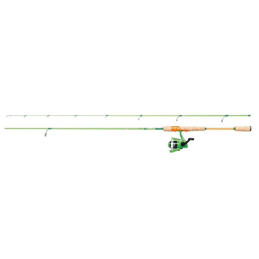 Berkley Flex Trout Spinning Combo - Fishing Rod and Reel Combo, Spinning Combo, Predator Fishing, Pre-Spooled Spin Reel - Brown and Rainbow Trout, Unisex, Green, 2.1m | 1-10g