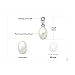 JewelryPalace 925 Sterling Silver Freshwater Cultured 8-10mm White Pearl Chain Pendant Necklace 18 Inches