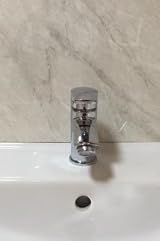 DBS Light Grey Marble 1m x 2.4m Shower Wall Panels Bathroom PVC Cladding Wet view 3