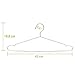 Jetdio 42CM Stainless Steel Strong Metal Wire Hangers, Coat Hanger, Shirt/Dress Hangers, Clothes Hanger, 30 Pack