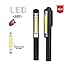 Aluminum Body COB LED Pocket Pen Light Inspection Work Light Flashlight with Rotating Magnetic Clip & Magnet Base Great for Camping Household Workshop Automobile (Alloy Black)