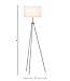 Amazon Brand – Rivet Mid-Century Modern Tripod Standing Floor Lamp with Drum Shade, Bulb Included, 58.25