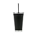 Hot or Cold - Stainless Steel Drink Tumbler - Double Wall Vacuum Insulated -16oz. Capacity - Matte Black