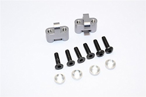 Axial Yeti (AX90026) & Yeti SCORE (AX90068) Upgrade Parts Aluminum Servo Mount - 1Pr Set Gray Silver